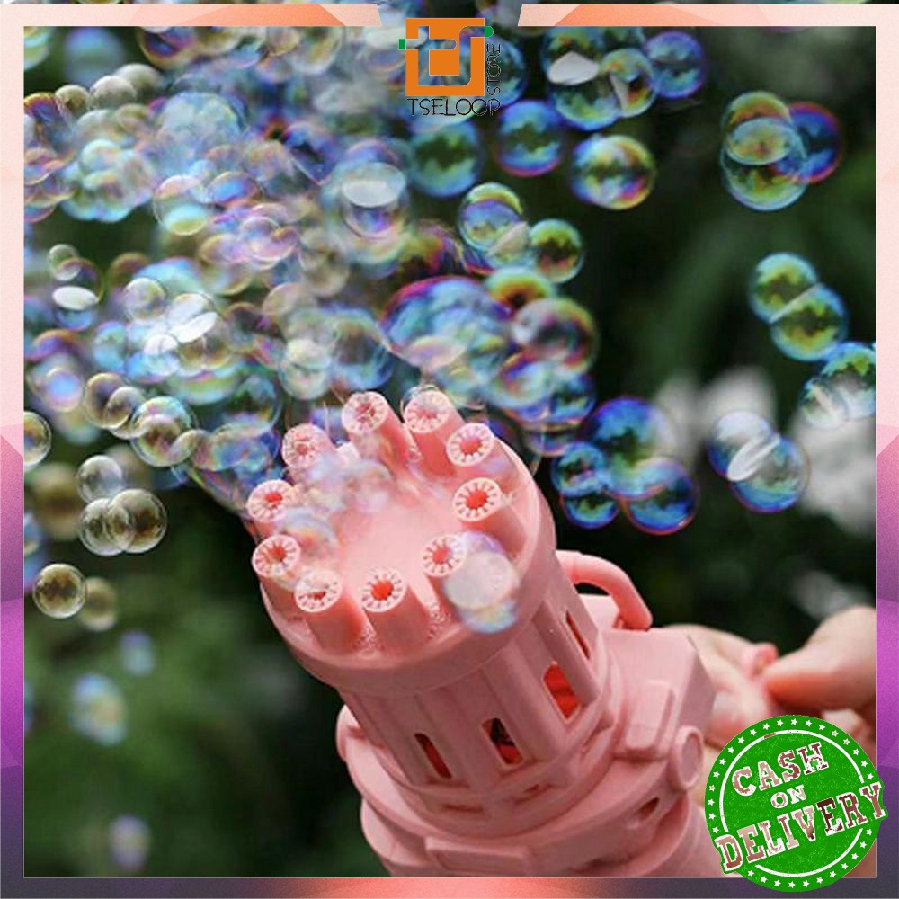 OFM-M197 Mainan Bubble Gun Pistol Gelembung Sabun Anak Buble Gun Elektrik Machine Gun Bubble Busa-5