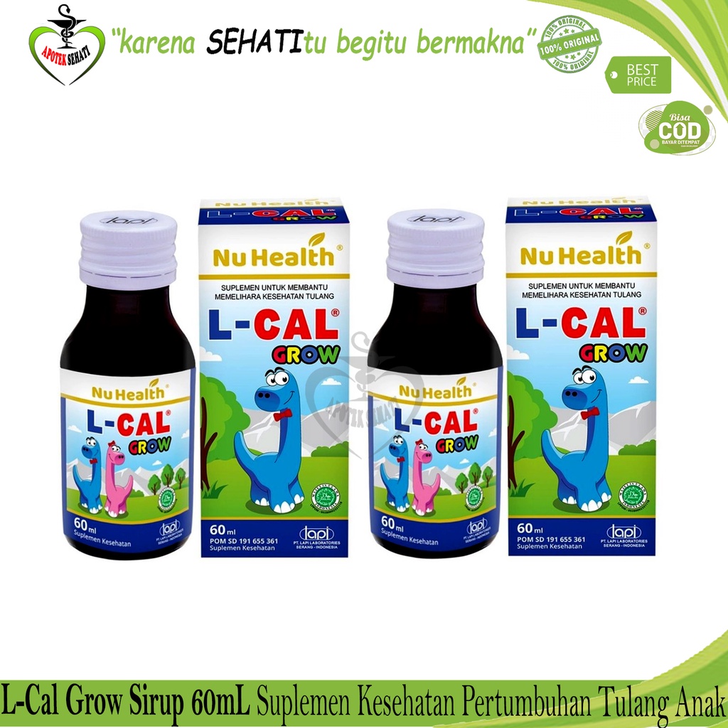 Nu Health L-Cal Grow Vitamin Peninggi - L Cal Grow Sirup Kalsium