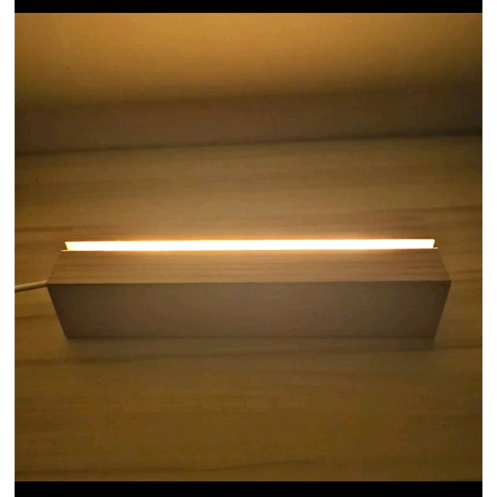 Gemoy Base Stand lamp Acrylic A6 / Stand Led Akrilik / Dudukan Lampu Hias Akrilik 10cmx3.5cmx3cm