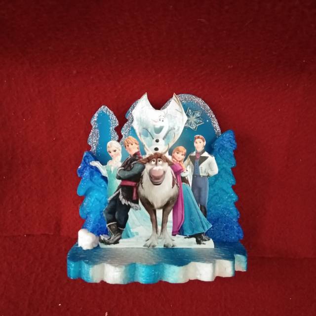 Hiasan kue ultah frozen kecil