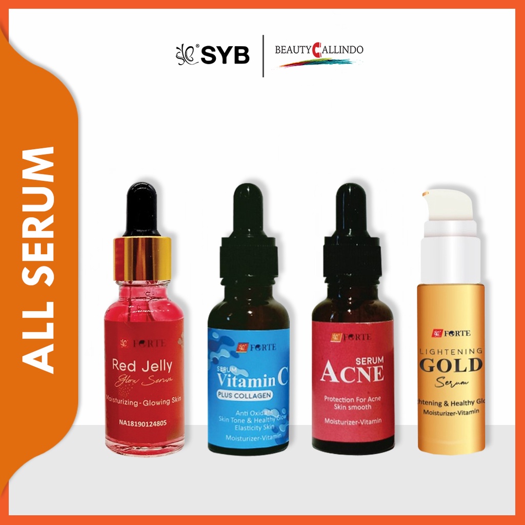 SYB Forte Serum Koleksi Lengkap | Red Jelly - Vitamin C - Collagen - Acne - Soothing - Lightening