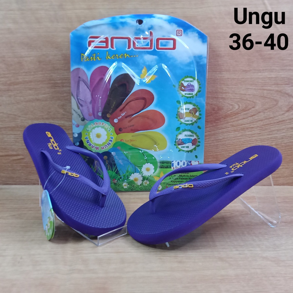 (COD) Sandal Jepit Wanita Basic Polos Ando Nice