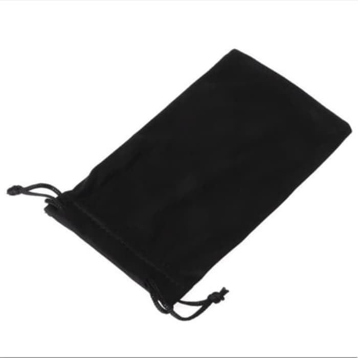 SARUNG KACAMATA POUCH BAG KAIN HP HITAM