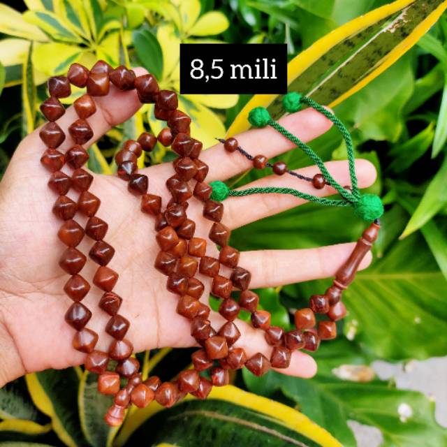 8,5 Tasbih 99 wajik rumbai coklat kokka kaokah