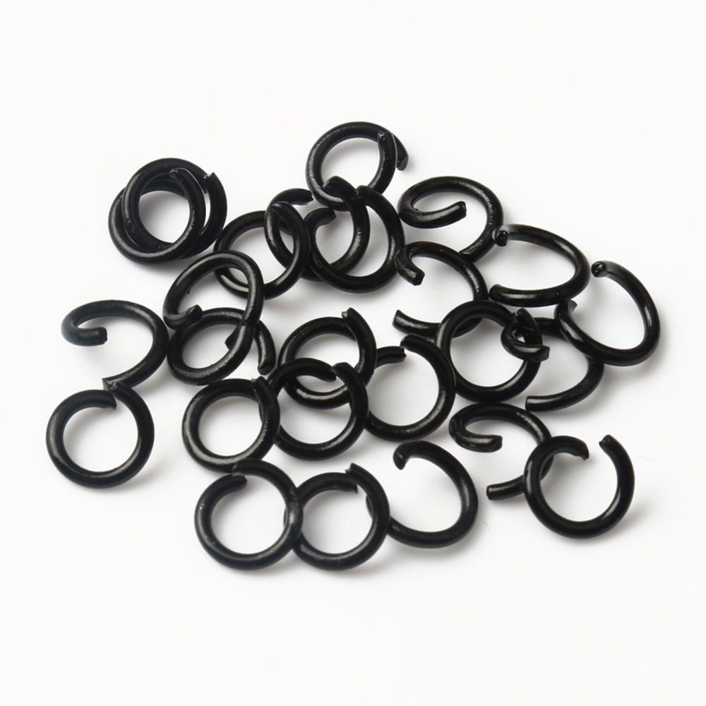 100pcs / lot Cincin Konektor Bahan metal Ukuran 1.2x8mm Untuk Membuat Perhiasan DIY