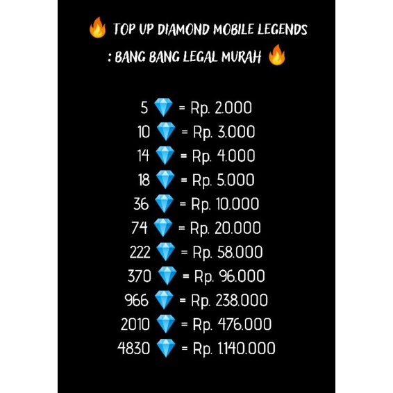 Harga 36 Diamond Ml Terbaru Februari 22 Biggo Indonesia