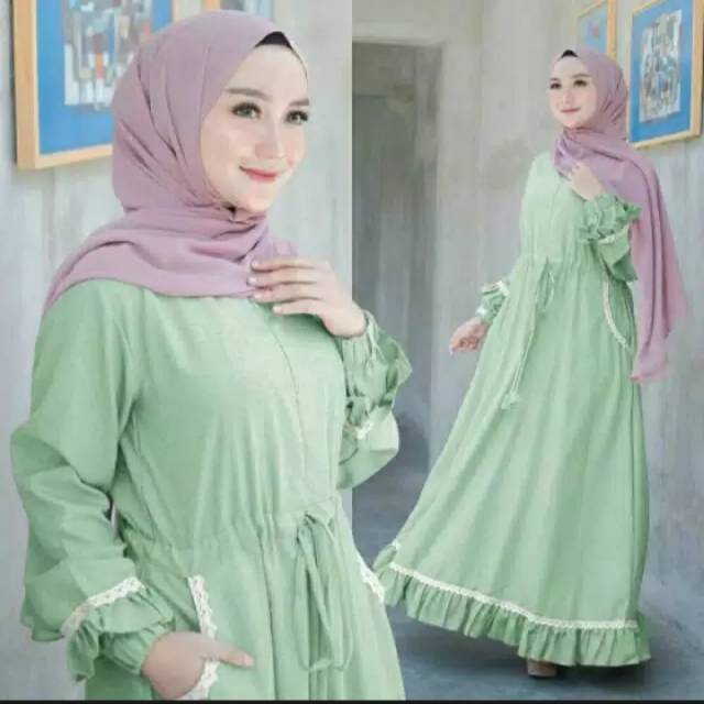 GAMIS RENDA BAJU MUSLIM WANITA | DRES RENDA