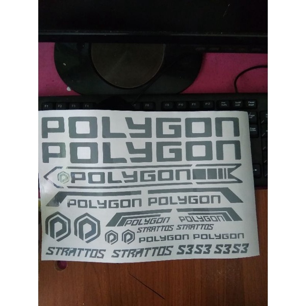 Stiker Sepeda MTB Polygon Stratus S3 1 Paket