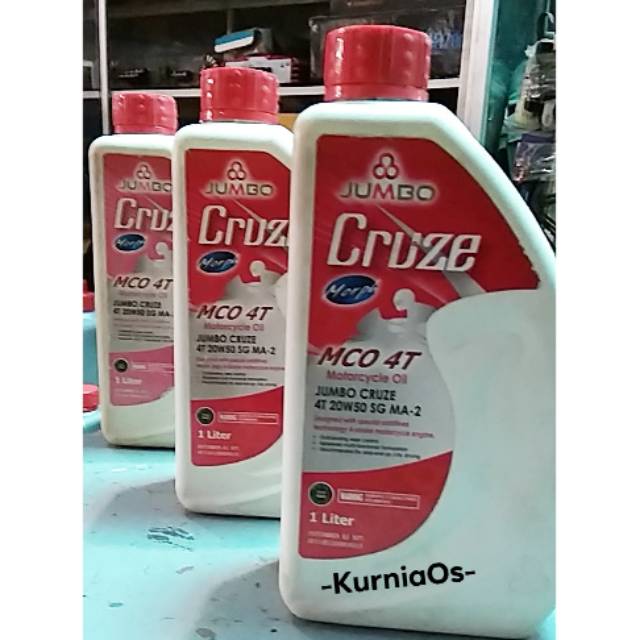BAYAR DITEMPAT••CUCI GUDANG REMBANG OLI MESIN(PROMO) JUMBO CRUZE MCO 4T 20W50 1LITER