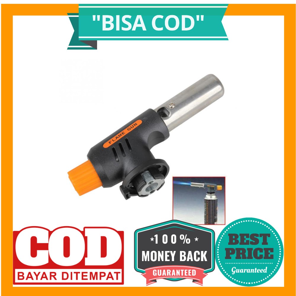 BISA COD Firetric Flame Gun Portable Gas Torch - 807 - Black/Yellow