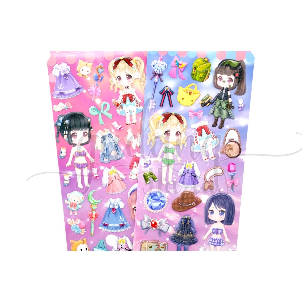 Stiker Dress Your Cute Princess Sticker Motif Baju Putri Lucu DIY GH 303068