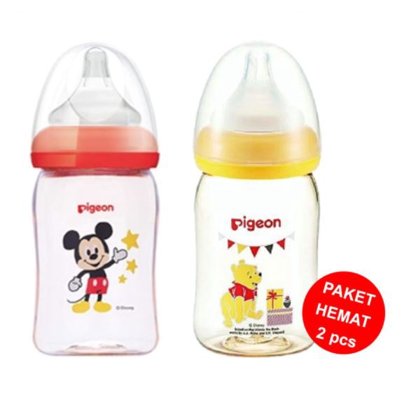 BOTOL PPSU SOFT TOUCH DISNEY ISI 2PCS 160ML PIGEON PP010213 1 GRATIS 1