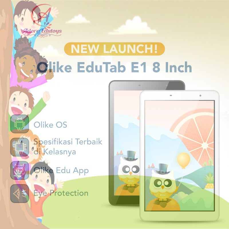 PROMO NEW  Olike EduTab E1 8 Inch / Electronic - Garansi Resmi
