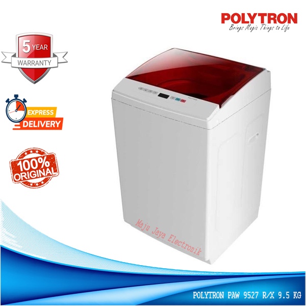 Mesin Cuci 1 Tabung POLYTRON PAW 9527 Zeromatic Hijab Series 9.5 KG