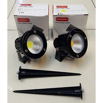 Lampu Sorot Taman Tancap LED COB 7W 220V HENSEKI White & Warm White