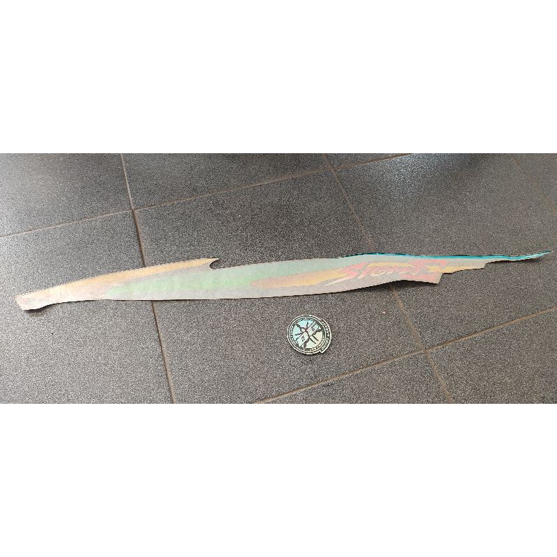 lis striping stiker body yamaha sigma hijau bagian kiri saja original