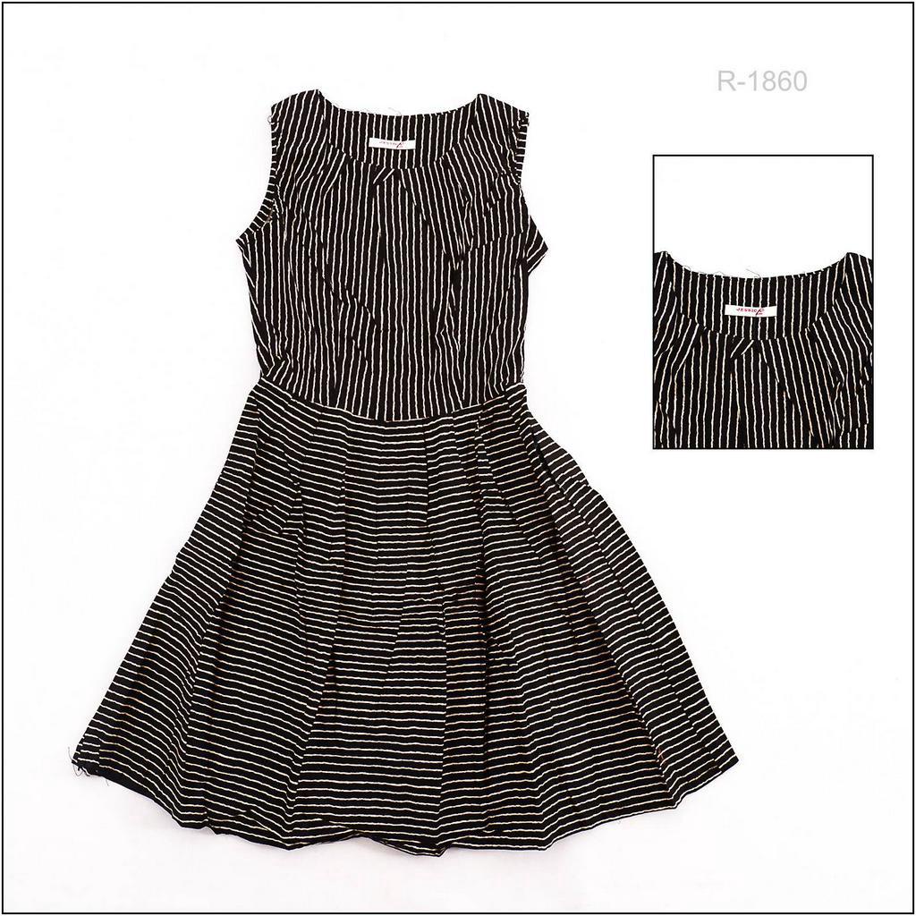 [R1860] Dress Cewek Tanpa Lengan Jessica