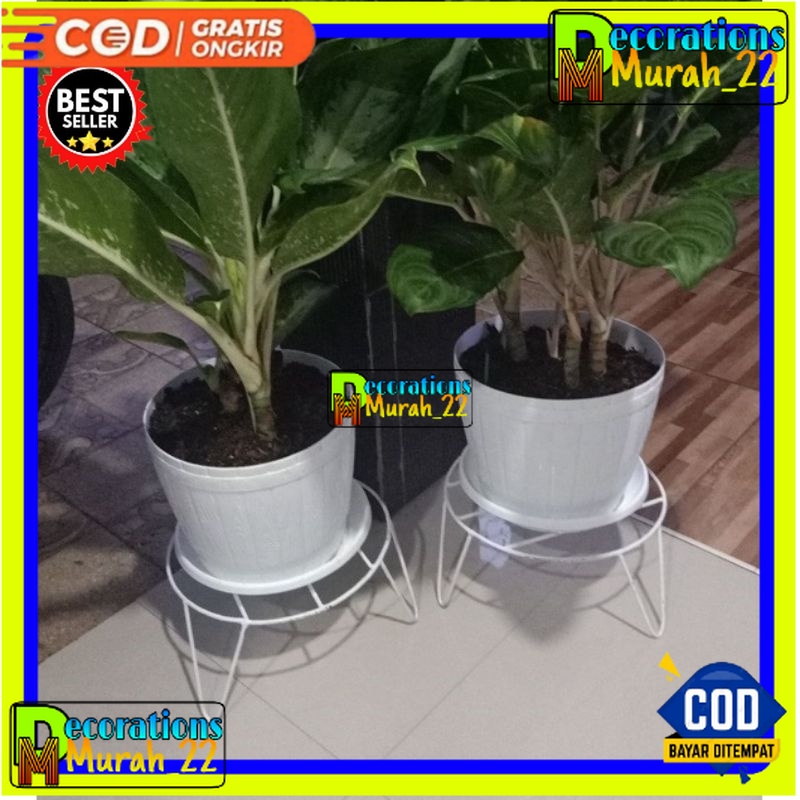 standing pot ram jumbo diameter 30cm tinggi 15cm/ standing pot besi