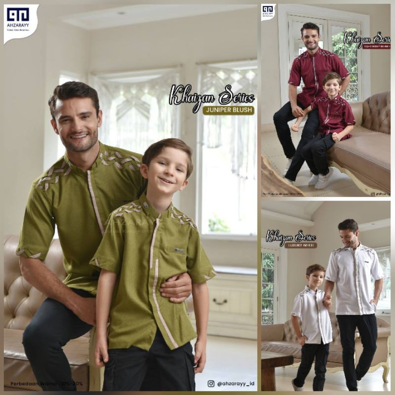 Baju Kemeja Koko Couple Ayah Anak Khaizan Series Ahzarayy Original