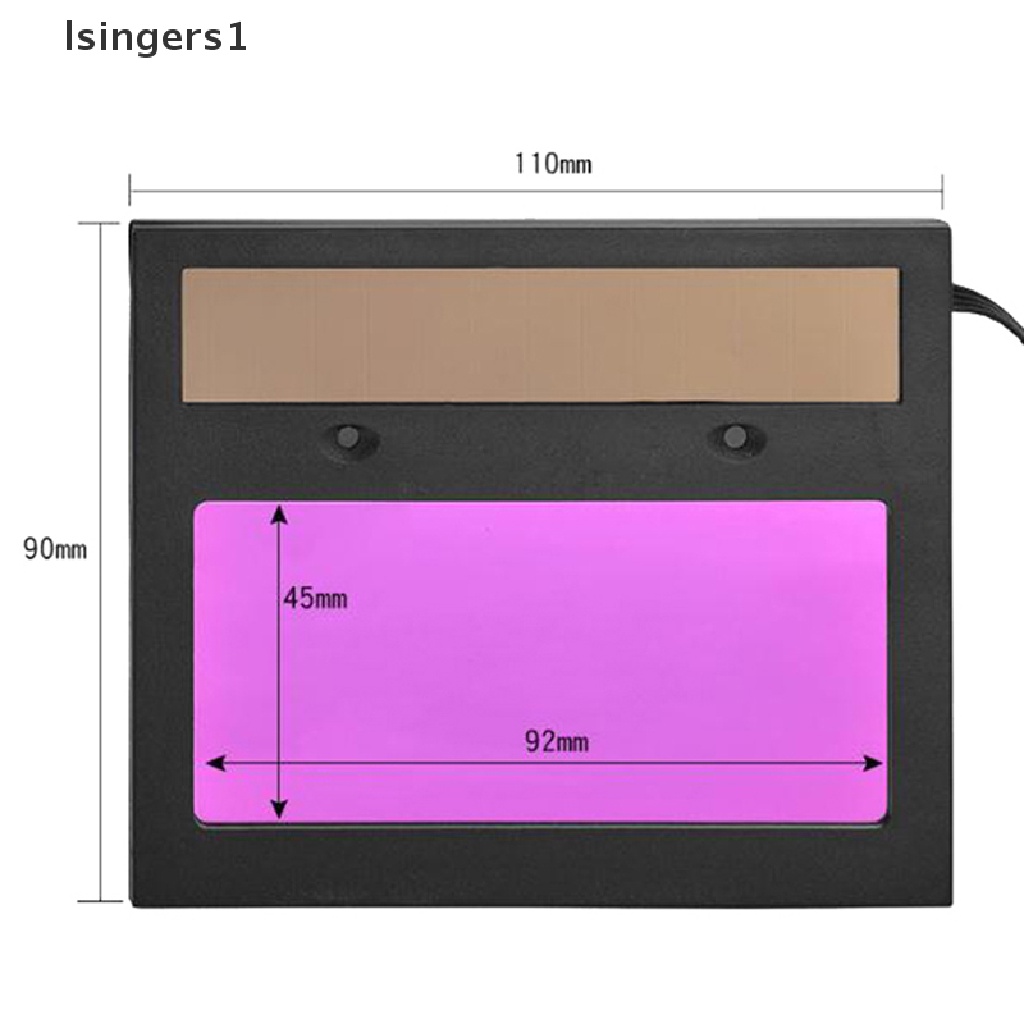 (lsingers1) Lensa Filter Helm Las Gelap Otomatis Tenaga Surya