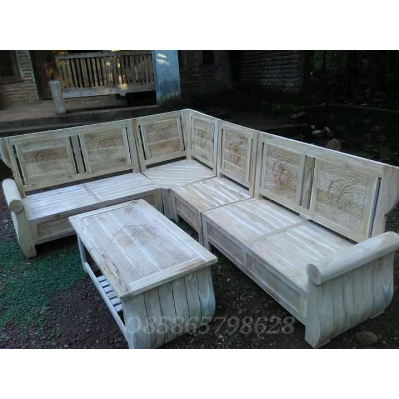 Kursi Tamu Sudut Minimalis Full Kayu Jati mentahan kursi tamu jati minimalis kursi