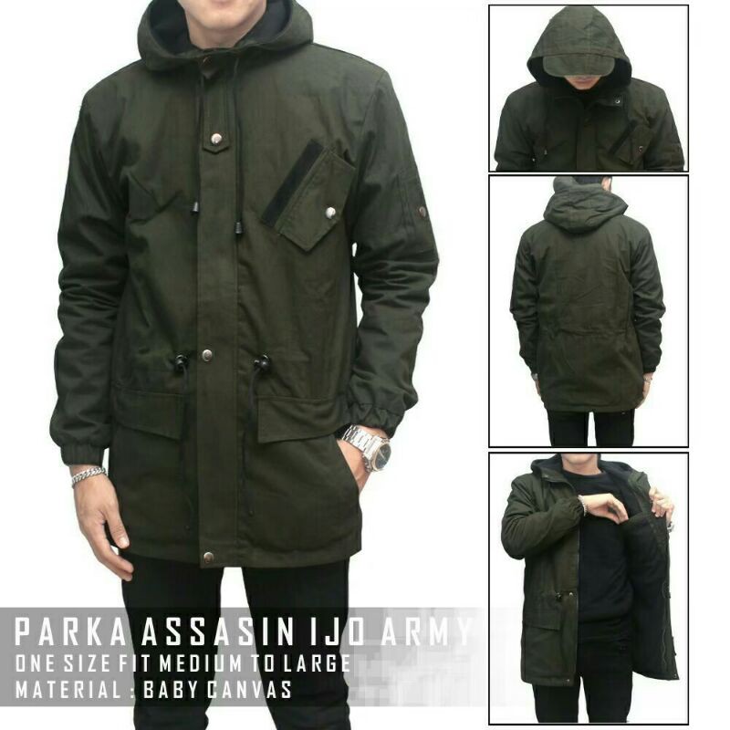 jaket parka assasin bgsr jaket pria