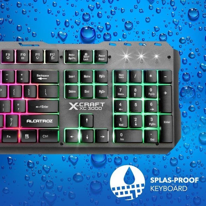 Keyboard &amp; Mouse Gaming Combo Alcatroz XCraft XC3000 7-Colours lightning RGB Original Garansi Resmi Gaming Hardware