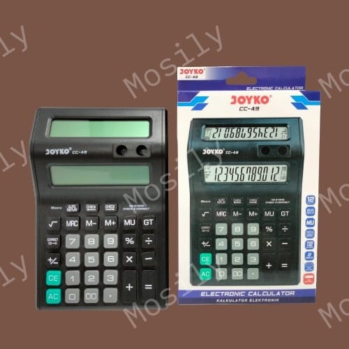 

KALKULATOR DUA MUKA/KALKULATOR JOYKO CC 49 / KALKULATOR 2 DISPLAY JOYKO CC 49