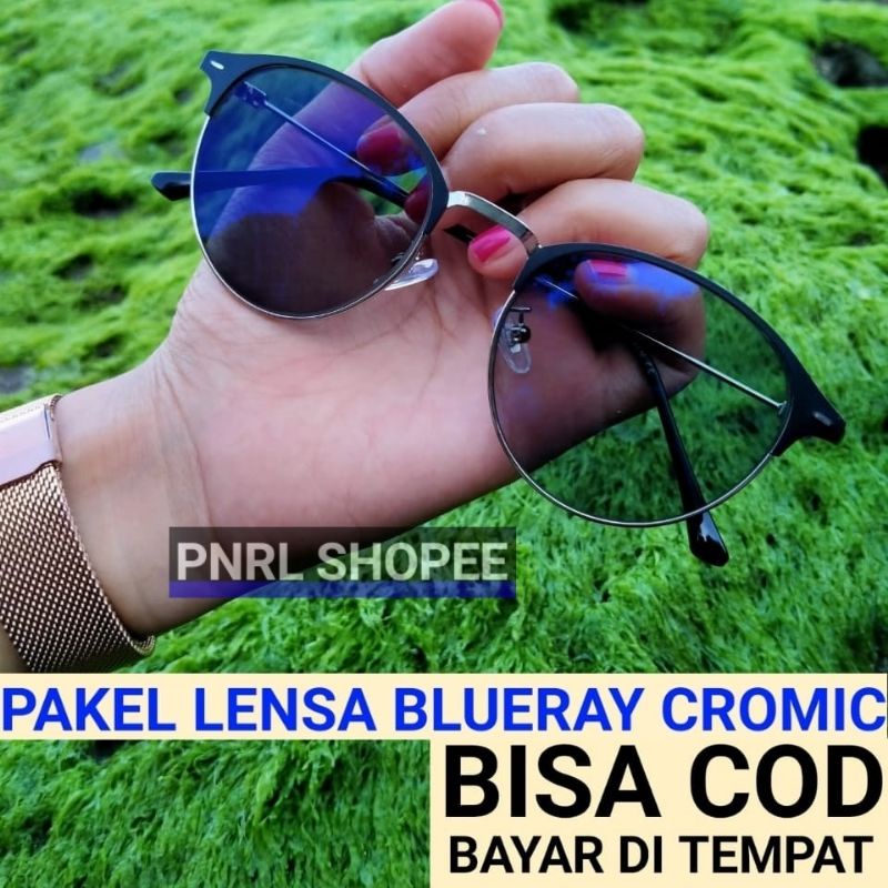 KACAMATA 1920 GRATIS LENSA BLUERAY CROMIC (minus dan cylinder/normal)CITO kacamata blue light blocki