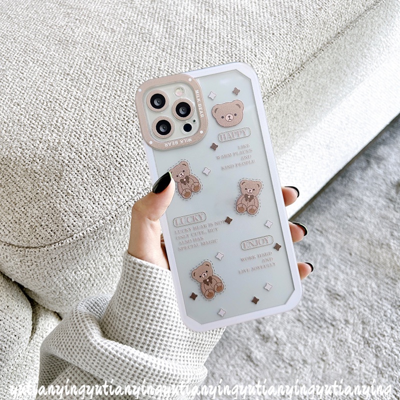 Soft Case TPU Transparan Motif Kartun Boneka Beruang / Kelinci Untuk Infinix Hot 9 10 Play 11 11 Play 11s Infinix Smart 6 5