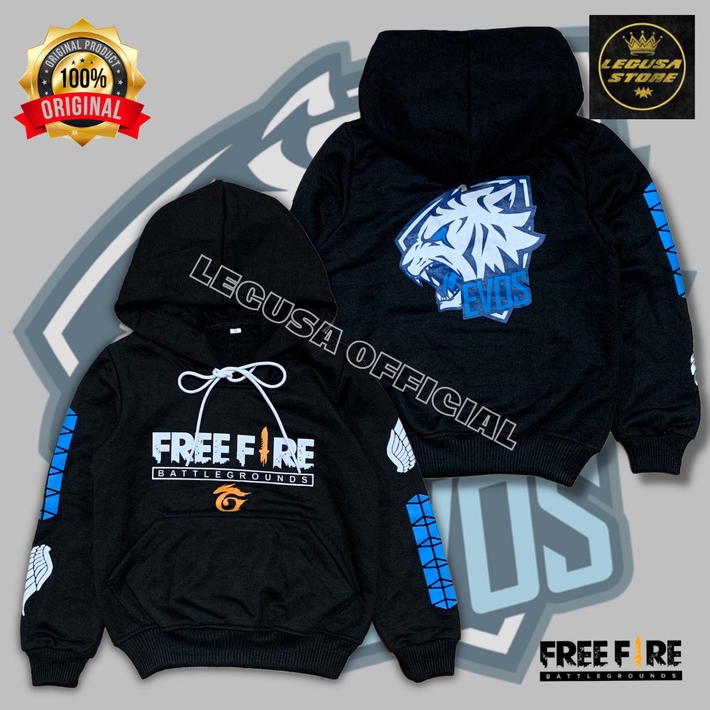 Jaket Sweater Hoodie Anak Free Fire Evos / Sweater Heroic Angel Free Fire