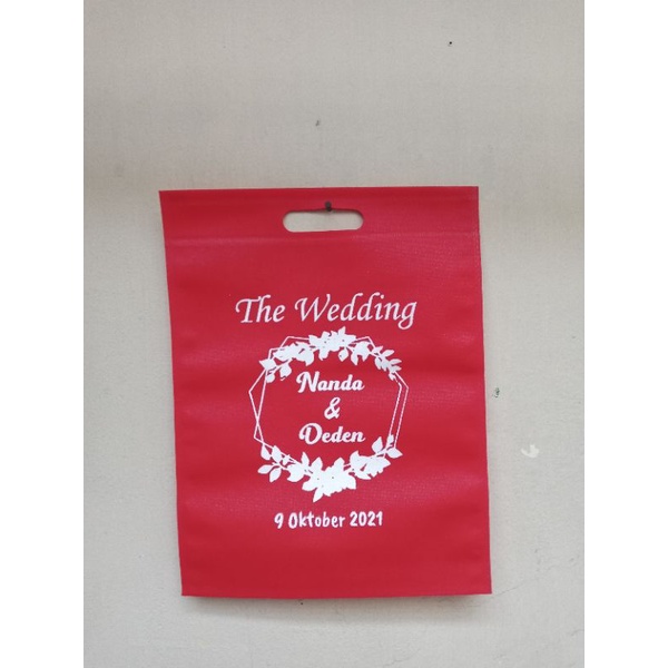TAS SPUNBOND OVAL CUSTOM SABLON 30X40 TAS PROMOSI TOKO TAHLIL WEDYNG  PROMOSI TOKO HP