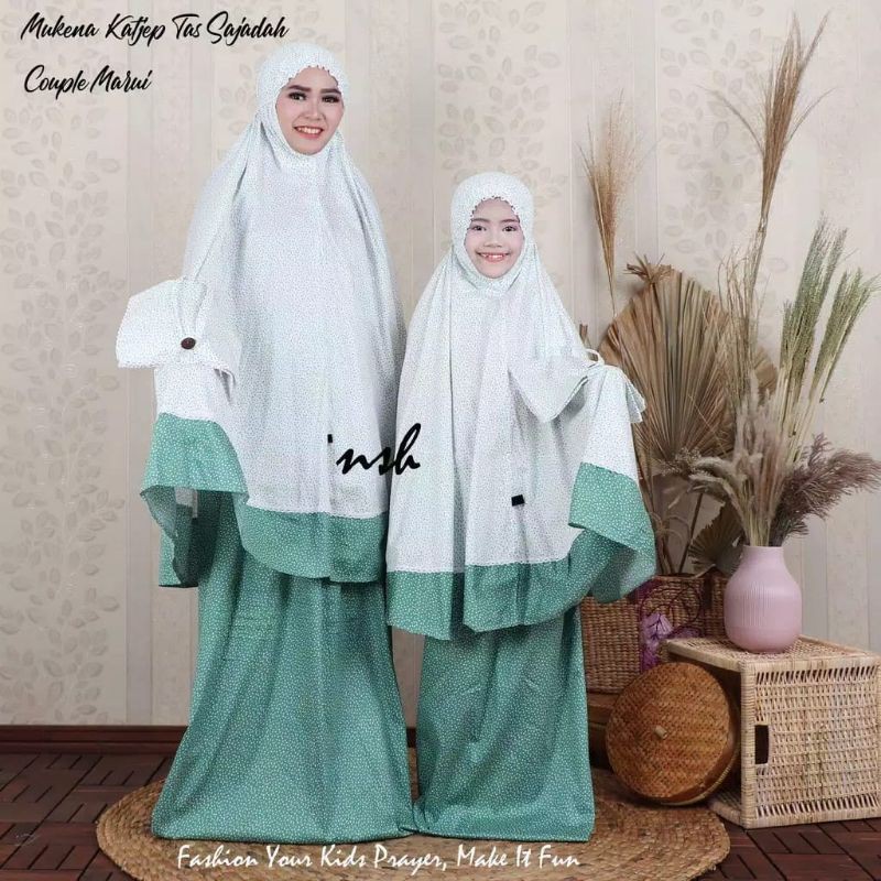 MUKENA CAUPLE IBU DAN ANAK KATUN JEPANG PREMIUM