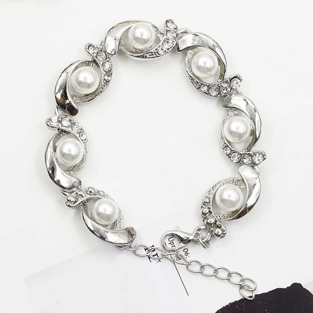 Hu Hu Hu Hu Hu Alat Bantu Pasang Kacamata♡ Gelang Mutiara Berlian Imitasi Adjustable Untuk Wanita