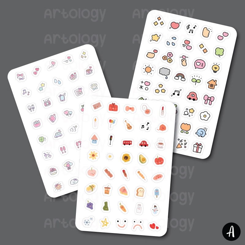 

[part 3/4] Set Sticker Planner Jurnal DIY Lucu Imut Kecil Mini Isi 40 Stiker Label Tahan Air Water Resistance Sticker Set