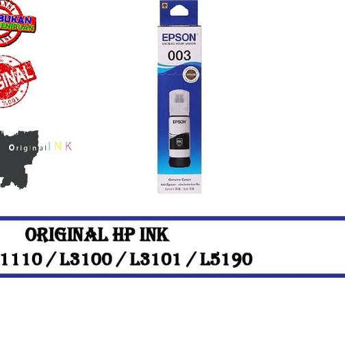 ⅍ TINTA EPSON 003 L3110 / L3150 black - Hitam ➾