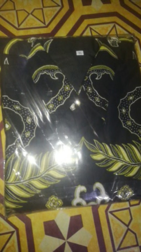 Aswangga Kuning Kemeja Batik Pria Full Furing Bahan Katun Halus Baturaden