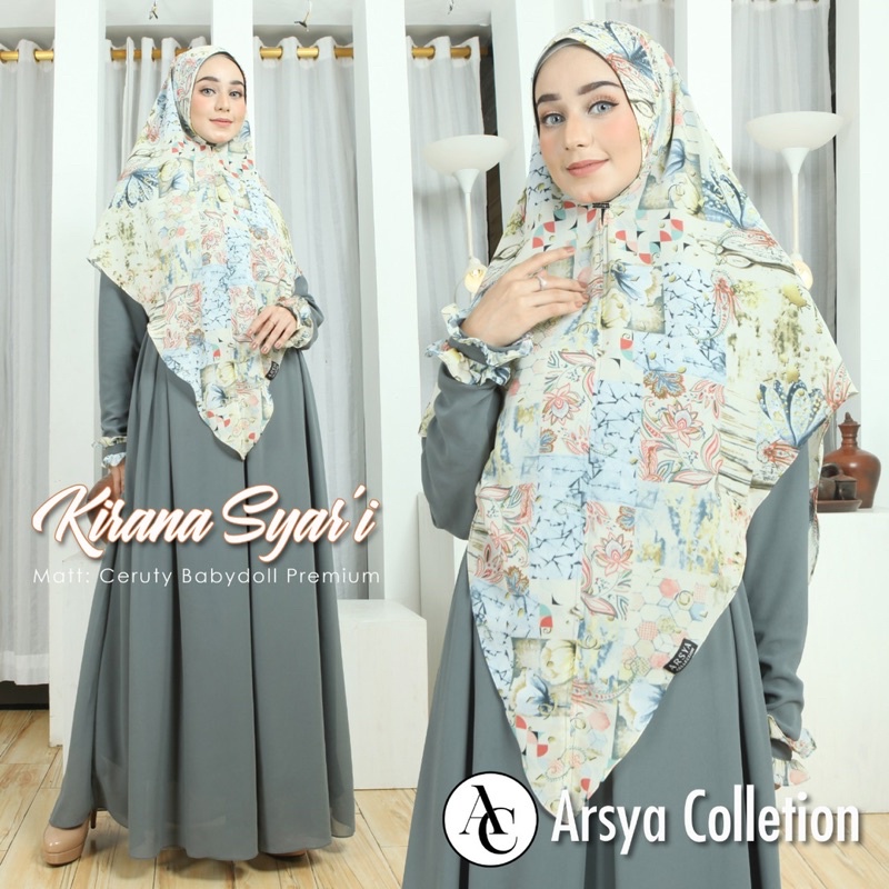 GAMIS KIRANA SYAR'I/ORIGINAL ARSYA COLLECTION/GAMIS DEWASA/SYAR'I DEWASA/CERUTY BABYDOLL PREMIUM/GAM