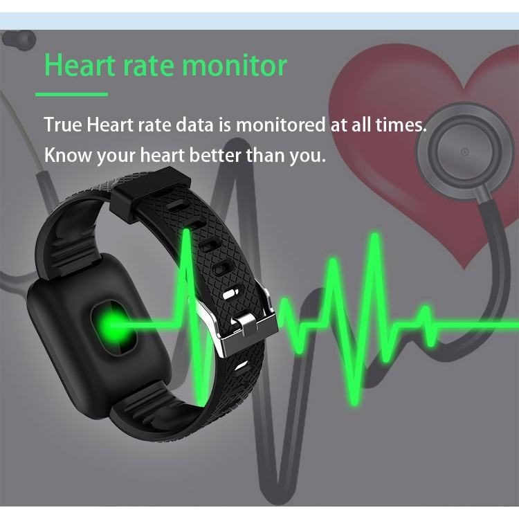 AOKEYO 116 Plus Smartwatch Bluetooth Smartband Fitness Tracker Colour Display HeartRate Waterproof Jam Tangan Pria Wanita Digital-3