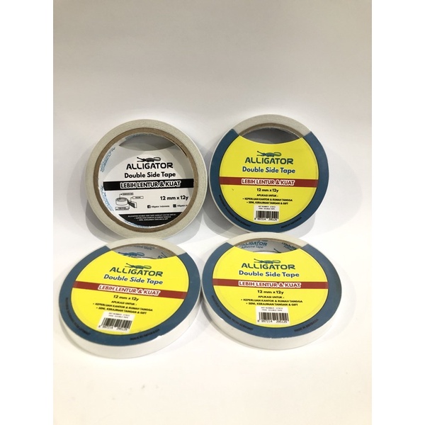 

Double Side Tape Alligator ukuran 12mm X 12 yard / Duble tape Alligator ukuran 12mm