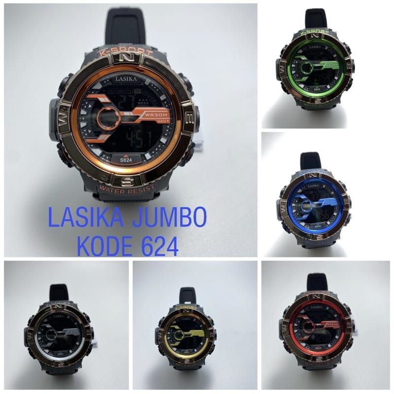 JAM TANGAN LASIKA PRIA SPORT DIGITAL ANTI AIR FREE BOX