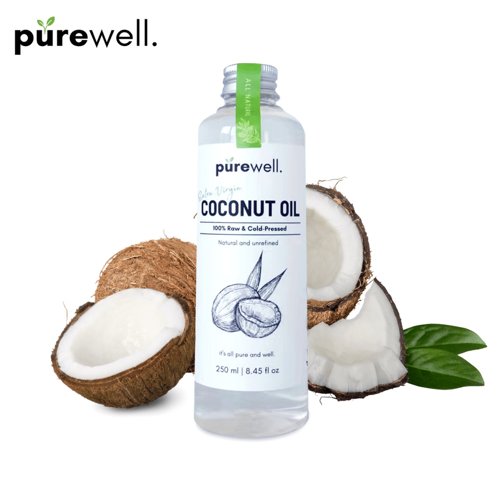 Purewell Extra Virgin Coconut Oil VCO 250ml Minyak Kelapa Murni Premium EVCO