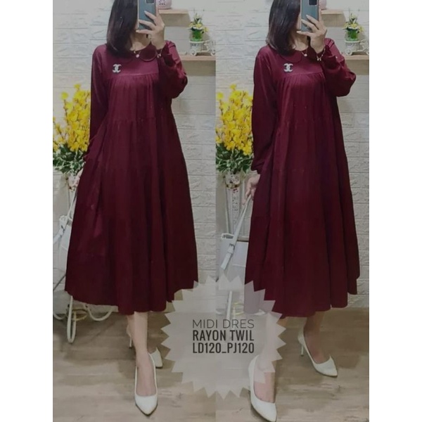 DRESS MEDY RAYON PREMIUM ORI TERLARIS 2021