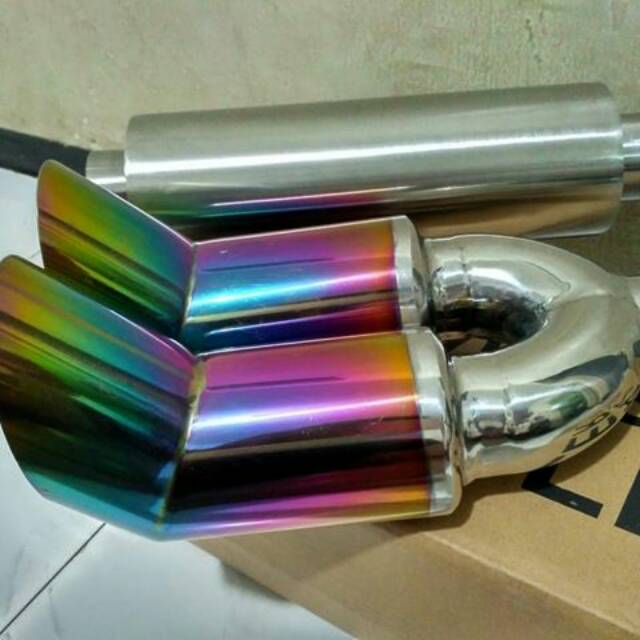 Knalpot 5zigen pelangi dan resonator stainlist
