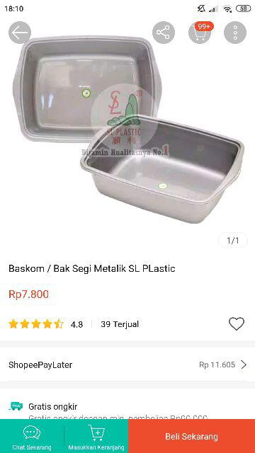 Baskom / Bak Segi Metalik Sl Plastic