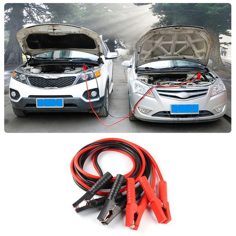 Kabel Jumper Starter Aki Mobil Isi Pengisi Daya Accu Charger Leads Pure Copper Car Battery Booster Cable Black Red 800AMP 3M