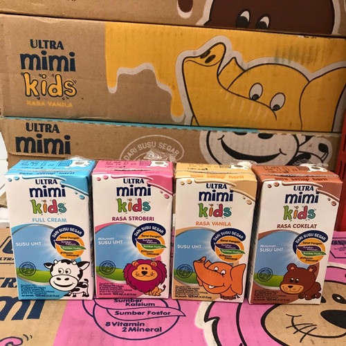 

Susu Ultra Mimi Kids UHT 125ml - All Variant - Coklat / Stroberi / Vanilla / Full Cream 125 ml