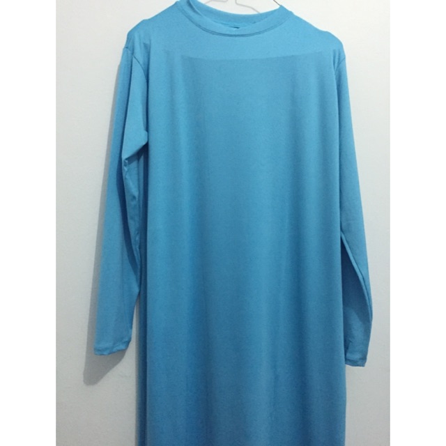 Manset gamis biru muda