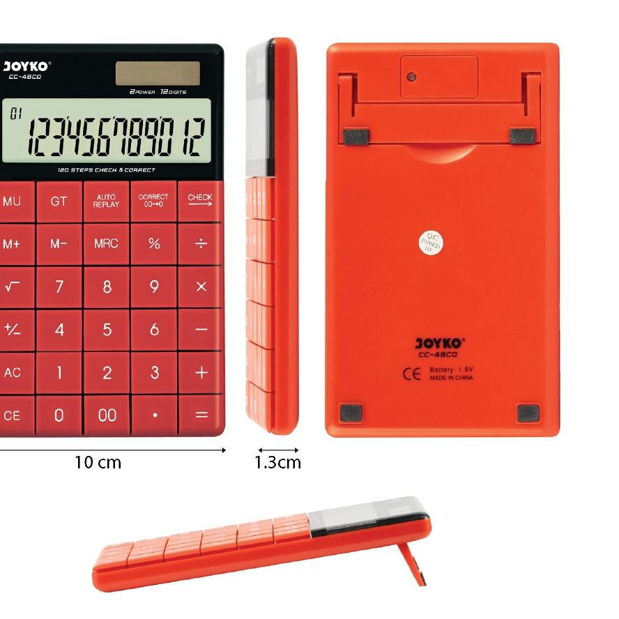 

Terbaru Calculator Kalkulator Joyko CC-48CO Red 12 Digits Check Correct ... ...