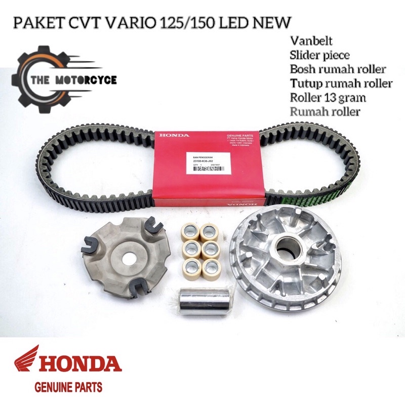 Paket CVT Vario 125/150 Led New VANBELT VARIO 125/150 Plus Rumah Roller Assy VARIO 125/150 Led